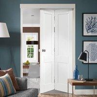 Victorian Shaker White Primed Bifold Door