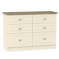 Vienna 6 Drawer Midi Chest Cream Ash