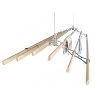 Victorian Kitchen Maid Clothes Airer 6 lathe, Chrome, 0.9M