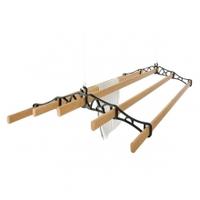 Victorian Kitchen 5 Lathe Clothes Airer, Black, 0.9m