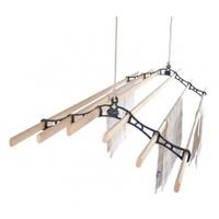 Victorian Kitchen Maid Clothes Airer 6 lathe, Black, 2.1M