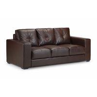 Viana 3 Seater Leather Sofa Brown