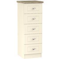 Vienna 5 Drawer Locker Cream Ash