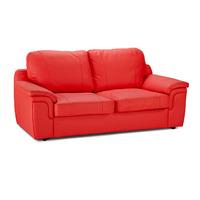 Vita 3 Seater Leather Sofa Red 3 Seater