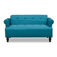 victoria 2 seater fabric sofa teal