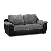 vita 2 seater fabric sofa jumbo slate rhino black 2 seater