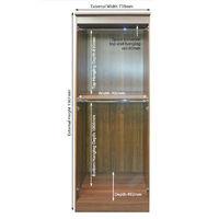 Vienna Tall Double Hanging Wardrobe Kaschmir Ash