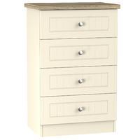 Vienna 4 Drawer Midi Chest Cream Ash