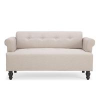 victoria 2 seater fabric sofa beach sand