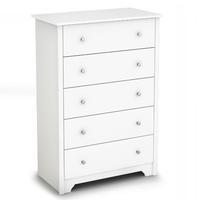 Vito Chest of 5 Drawers White