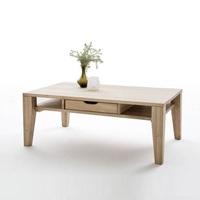 Vicenza Wooden Coffee Table In Bianco Oak With 1 Drawer