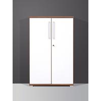 vision 2 door lockable walnut white filing cabinet