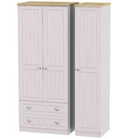 Vienna Triple 2 Drawer Wardrobe Kaschmir Ash