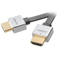 vivanco siphduf1420 ultra thin high speed hdmi cable with ethernet bla ...