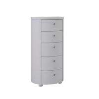 Victoria Chest of Drawers In White High Gloss With 5 Drawers