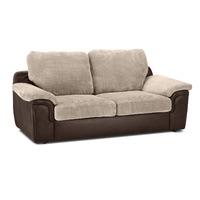 Vita 3 Seater Fabric Sofa Bed Jumbo Mink & Rhino Brown 3 Seater