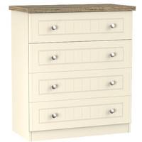 Vienna 4 Drawer Chest Cream Ash