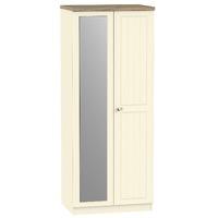 Vienna 2 Door Mirrored Wardrobe Cream Ash