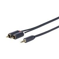 VIVOLINK PROMJRCA10 3.5MM - 2 X RCA M-M 10 Meter high flexible 24AWG heavy duty double-shileding gold plated connector - ( > Cables > Audio cables > P