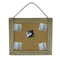 Vintage Shabby Chic Cork Message Memo Photo Board with Wooden Frame
