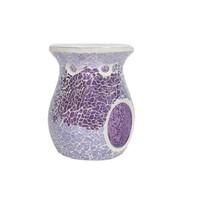 village candle lilac lustre crackle mosaic wax melt burner 14cm vc481