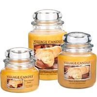 Village Candle - Large Jar - Warm Buttered Bread (Orange) - Double Wick