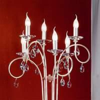 Violetta Floor Lamp Six Bulbs Enchanting Silver