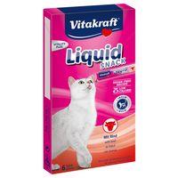 vitakraft cat liquid snack with beef inulin 6 x 15g