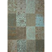 vintage sea blue patchwork rug louis de poortere 200x280