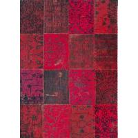 vintage red flatweave patchwork rug louis de poortere 200x280