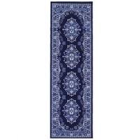 Vintage Traditional Navy Blue Rug - Element 60x220