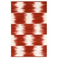Vitto Flat Weave Wool Rug with Ikat Design