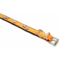 vital pet products collars and leads orange bones 15mm 35cm leather co ...