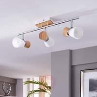 Vivica - 3-bulb ceiling lamp with wooden elements