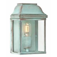 Victoria Solid Brass Outdoor Lantern, Verdigris