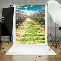 vinyl photo backdrop child studio flowers and plants photography backg ...