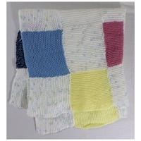 Vintage Hand-knitted - Multicoloured - Patchwork Baby Blanket / Throw