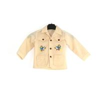 vintage huggies size l cream jacket and leggings two piece suit