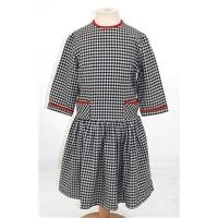 vintage st michael size 8 years black and white gingham skater dress