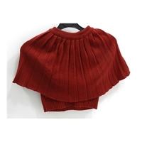 Vintage Harrods Circa 1970\'s Burgundy Woven Thin Woolen Top And Poncho