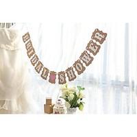 Vintage Rustic Bridal Shower Banner Wedding Engagement Party Garlands Hen Party Decorations