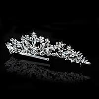 Vintage Charming Design Wedding Bride Handmake Headband Cown Pearls Hair Accessior Flower Silver