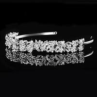 Vintage Charming Design Wedding Bride Handmake Headband Cown Pearls Hair Accessior Flower Silver