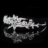 Vintage Charming Design Wedding Bride Handmake Headband Cown Pearls Hair Accessior Flower Silver