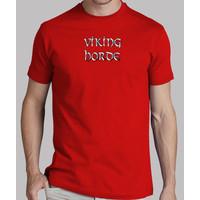 viking horde mjolnir boy manga short, red