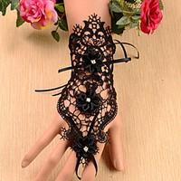 Vintage Hollow Lace Flower Bracelet With Ring