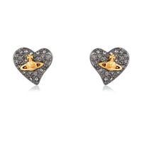 vivienne westwood jewellery heart diamante earrings