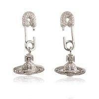 VIVIENNE WESTWOOD JEWELLERY Safety Pin Orb Earrings