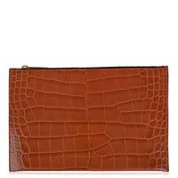 VICTORIA BY VICTORIA BECKHAM Small Leather Croc Clutch