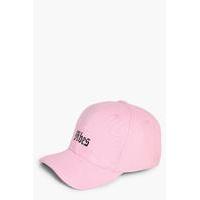 vibes slogan baseball cap pink